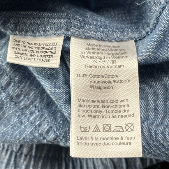 Point Sur J. Crew Drawstring Denim Shorts 100% Cotton size XL - Picture 8 of 12